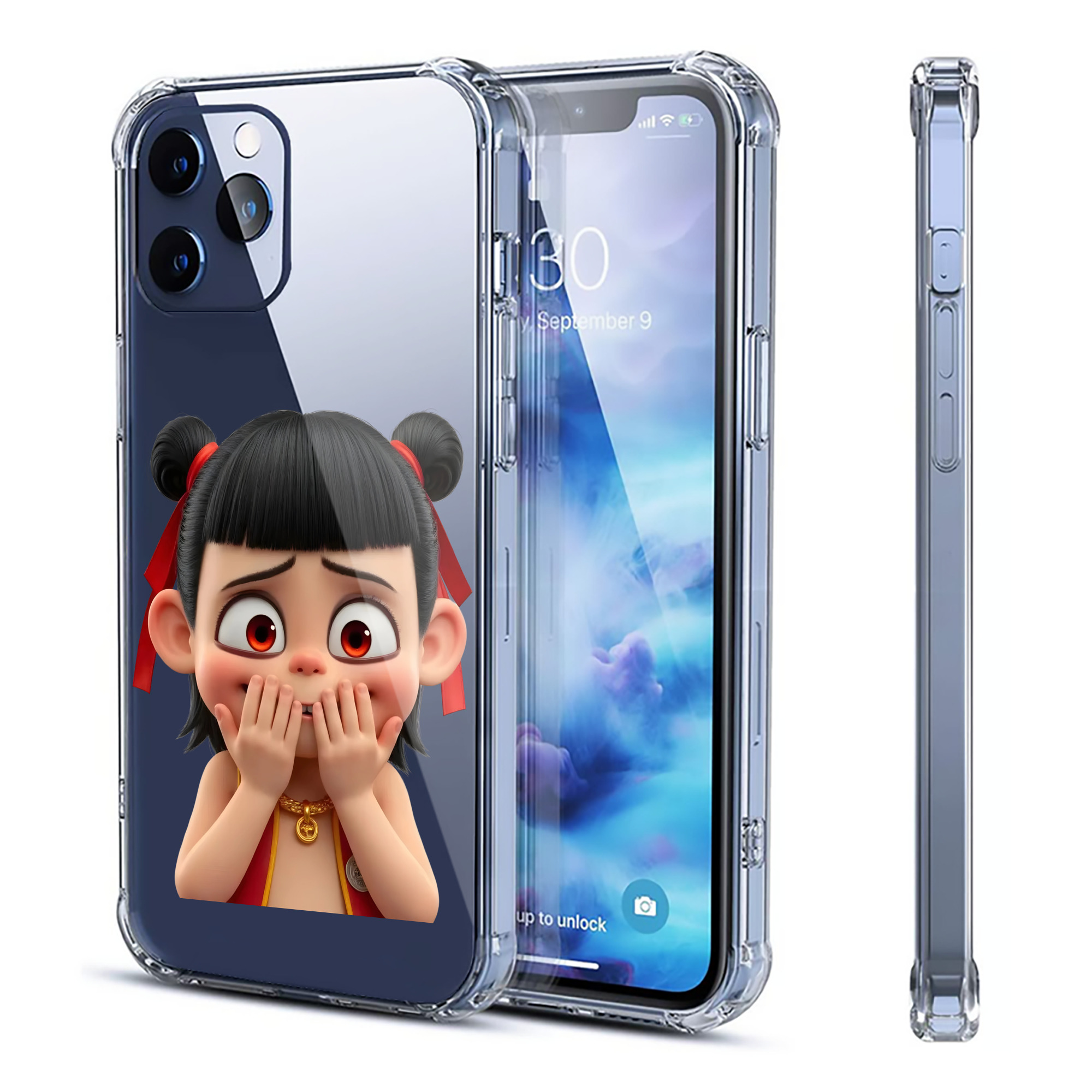 （画像用） Ne Zha 2 ナタ 魔童の大暴れ 【iPhone 12シリーズ対応】透明スマホケース（クリアソフトケース）